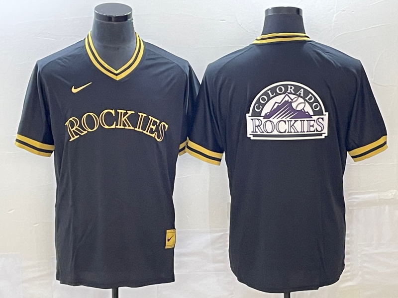 Men's Colorado Rockies Black Team Jersey